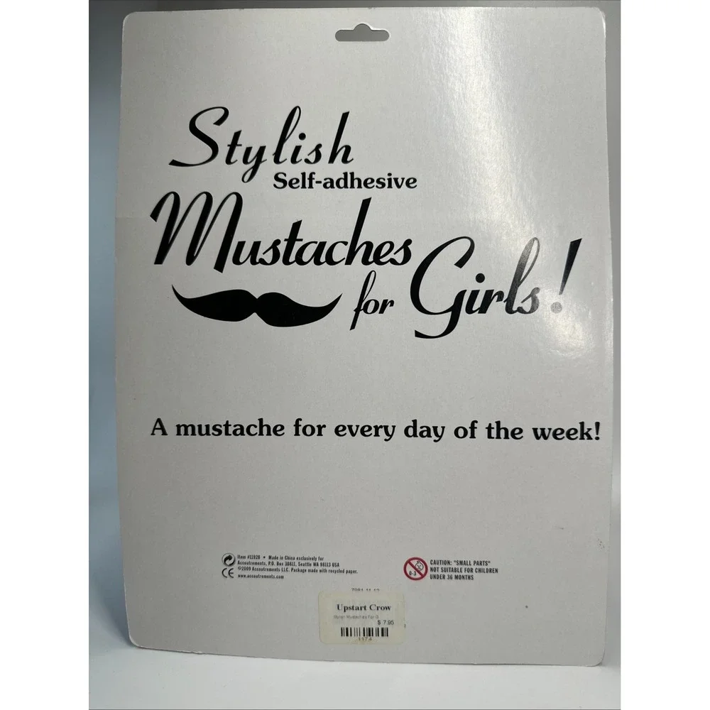 Accoutrements Stick on PINK MUSTACHES FOR GIRLS Costumes Halloween Masquerade